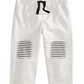 Calça listrada com patch no joelho para meninos First Impressions, tamanho 4T, branca