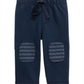 Calça infantil First Impressions com patch no joelho para meninos, azul, tamanho 4T