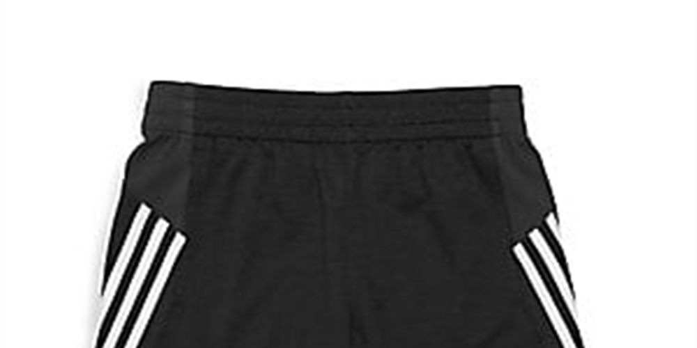 Shorts Adidas ClimaLite Color Block 3 Stripes para Menino, Preto, Tamanho X-Grande