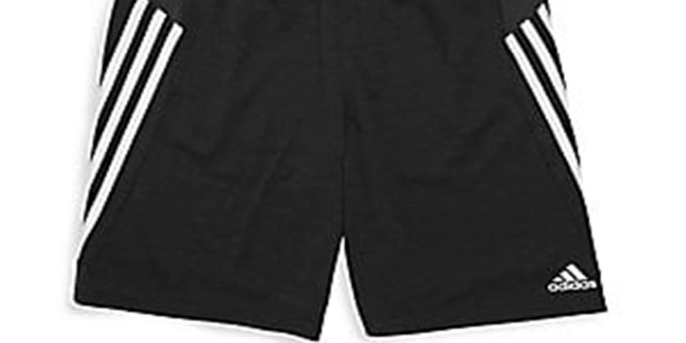 Shorts Adidas ClimaLite Color Block 3 Stripes para Menino, Preto, Tamanho X-Grande