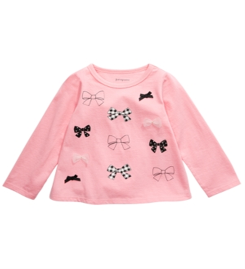 Blusa de laço para bebê First Impressions, rosa, tamanho 12 meses