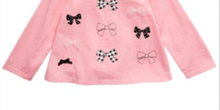 Blusa de laço para bebê First Impressions, rosa, tamanho 12 meses