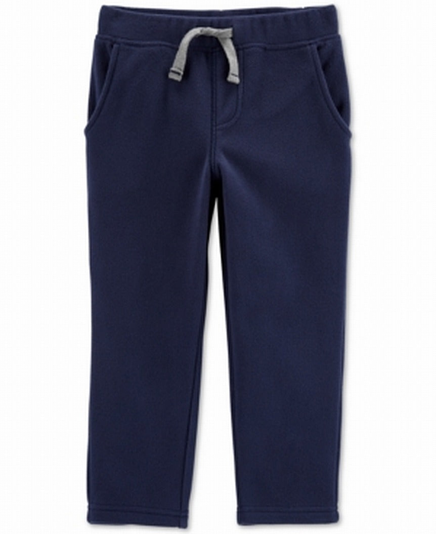 Calça Carter's Toddler Boy's Solid Microfleece Azul Tamanho 4T