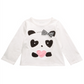Camiseta infantil First Impressions Baby Girl Panda Hearts, branca, tamanho 24 meses