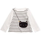 Camiseta com bolsa de algodão para bebê First Impressions Baby Girl, tamanho 12 meses, branca