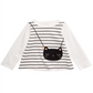 Camiseta com bolsa de algodão para bebê First Impressions Baby Girl, tamanho 12 meses, branca
