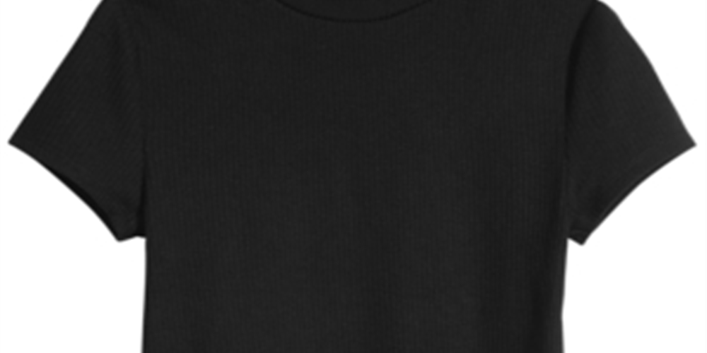 Camiseta canelada Epic Threads Big Girl's, preta, tamanho médio