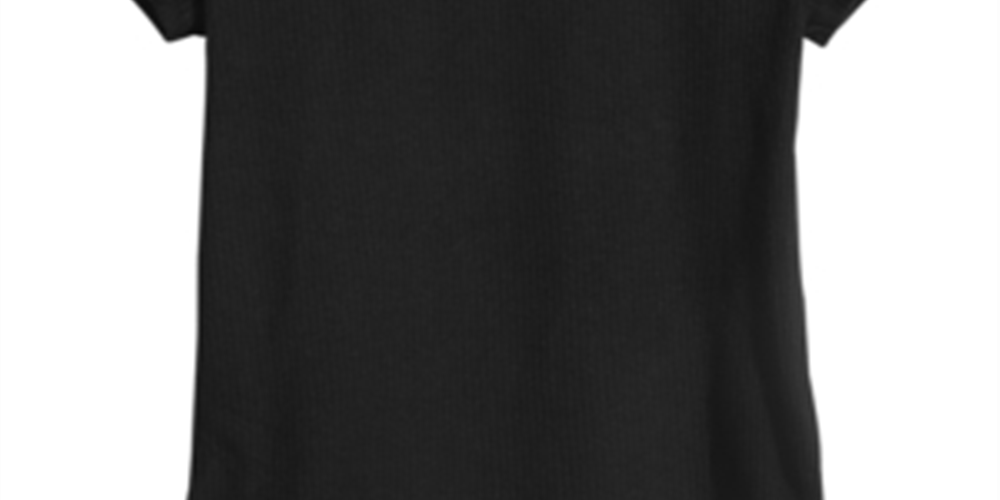 Camiseta canelada Epic Threads Big Girl's, preta, tamanho médio