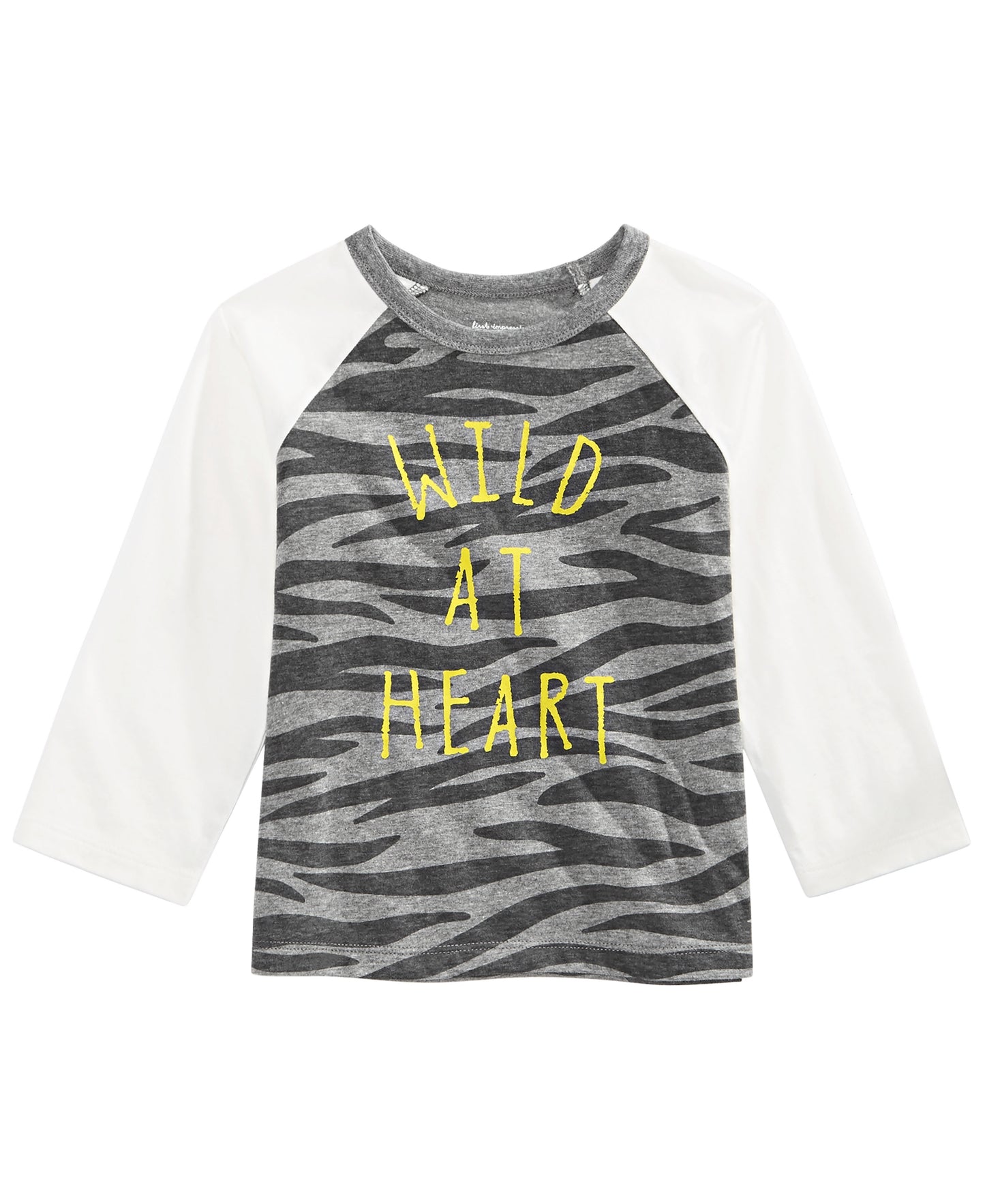 Camiseta infantil First Impressions Wild at Heart para meninos, cinza, tamanho 3-6 meses