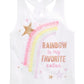 Camiseta regata com estampa de arco-íris para meninas Epic Threads, branca, tamanho 2T