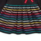 Camiseta túnica listrada com apliques de laço First Impressions para bebê menina, preta, tamanho 3-6 meses