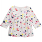 Túnica de algodão com estampa floral de manga comprida First Impressions para bebê menina, branca, tamanho 24 meses