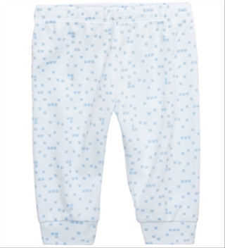 Calça jogger de algodão com estampa quadrada First Impressions para bebês meninos, azul, tamanho 6-9 meses