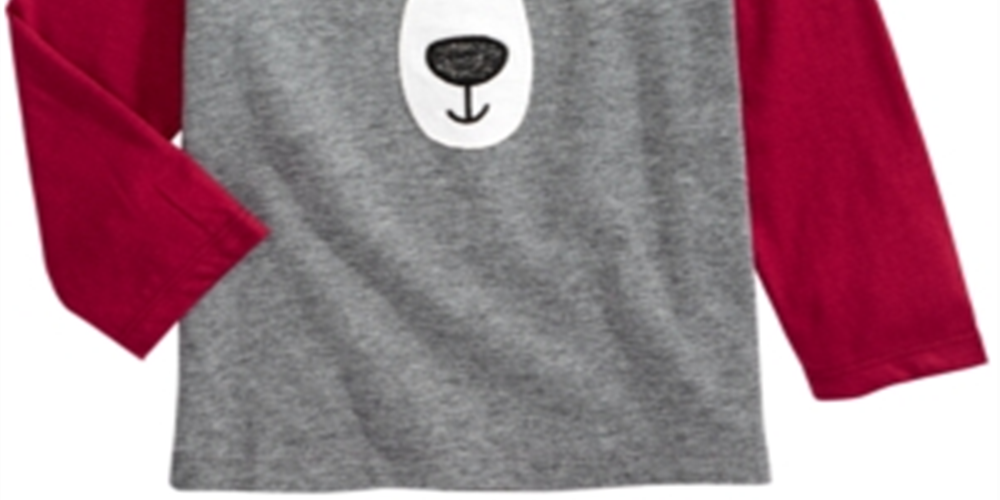 Camiseta infantil First Impressions Bear Face para meninos, cinza, tamanho 3T
