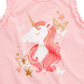Regata com estampa de unicórnio e babados para meninas Epic Threads - Rosa, tamanho 3