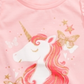 Regata com estampa de unicórnio e babados para meninas Epic Threads - Rosa, tamanho 3
