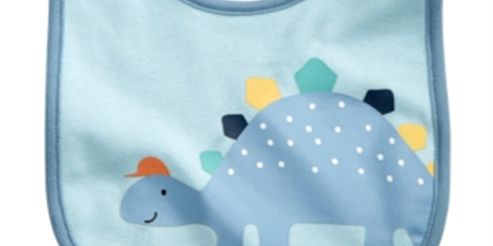 Babador de algodão para bebê menino First Impressions com dinossauro, tamanho azul, regular