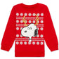 Moletom infantil Peanuts Little Boy's Snoopy Reindeer Holiday, vermelho, tamanho 5