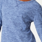 Karen Scott Sport Space Dye Microfleece Top Feminino Azul Tamanho X-S