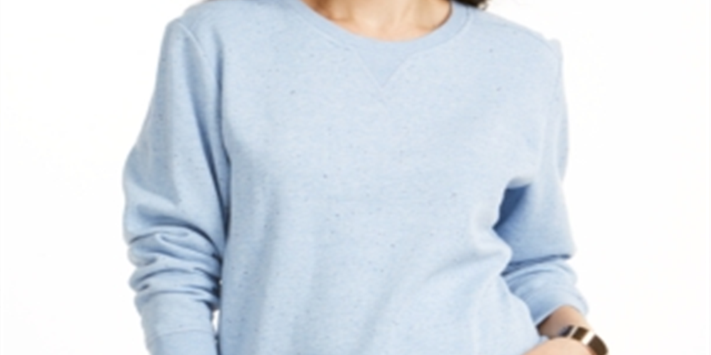 Moletom esportivo feminino Karen Scott Fleece azul tamanho XS
