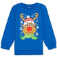 Moletom de Natal Rudolph the Nosed Reindeer da Jem Little Boy, azul, tamanho 6