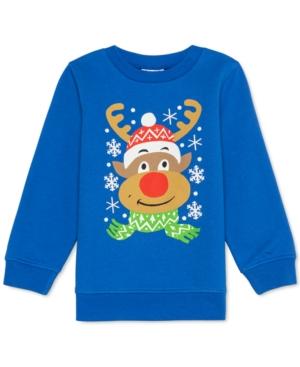 Moletom de Natal Rudolph the Nosed Reindeer da Jem Little Boy, azul, tamanho 6