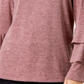 Top feminino com mangas em camadas Style &amp; Co Mesa Rose tamanho XS