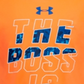 Camiseta estampada Boss para meninos da Under Armour, laranja, tamanho 4