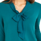 Charter Club Top feminino com amarração trançada, verde, tamanho XX-G