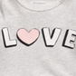 Camiseta infantil First Impressions Cotton Love Peplum para meninas, cinza, tamanho 2T