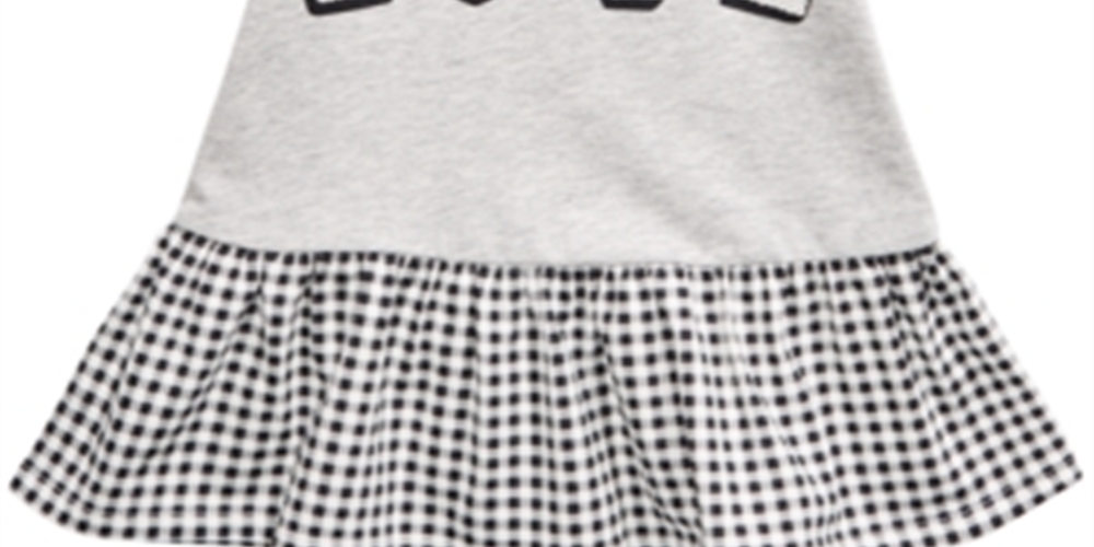 Camiseta infantil First Impressions Cotton Love Peplum para meninas, cinza, tamanho 2T