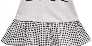 Camiseta infantil First Impressions Cotton Love Peplum para meninas, cinza, tamanho 2T