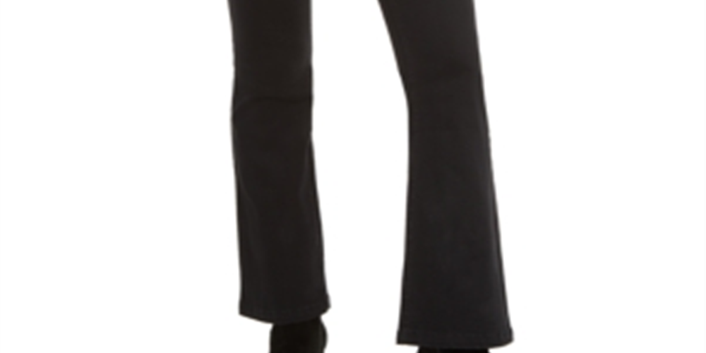 Calça jeans feminina INC International Concepts Essentials Curvy Fit com 5 bolsos e corte bootcut, preta, tamanho 2