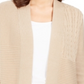 Cardigan feminino patchwork Charter Club marrom tamanho pequeno