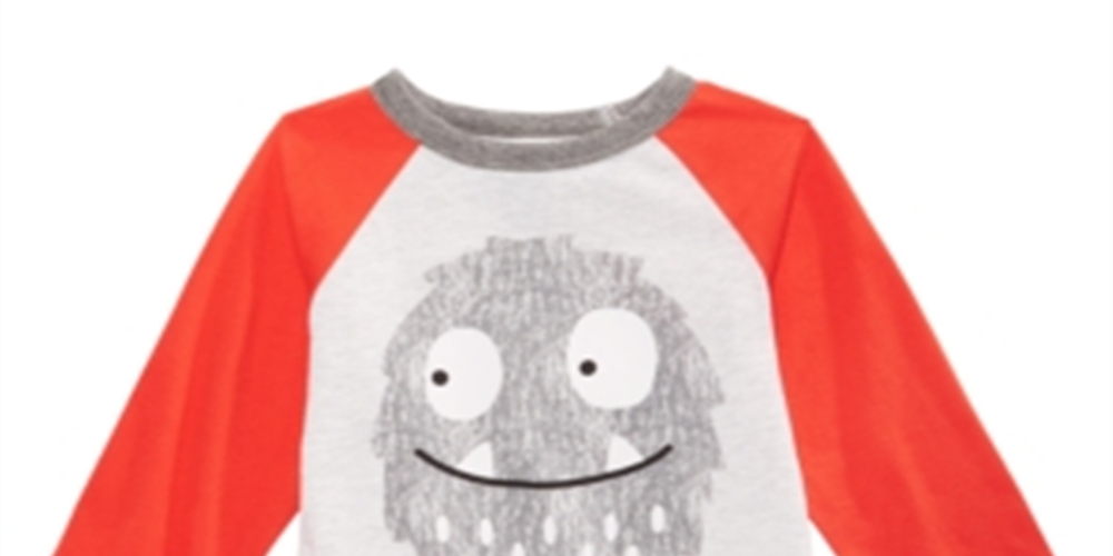 Camiseta infantil First Impressions com estampa de monstros para meninos, cinza, tamanho 3T