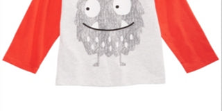 Camiseta infantil First Impressions com estampa de monstros para meninos, cinza, tamanho 3T