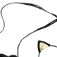 Conjunto de 2 peças de faixa de cabeça de gato e bolsa de pele sintética para meninas pequenas e grandes, tamanho preto, regular