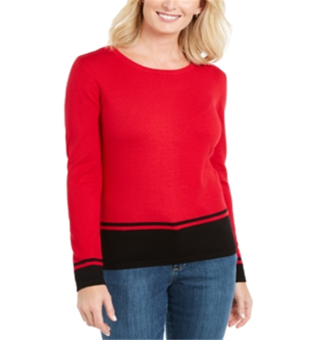 Karen Scott Blusa Colorblock Feminina Vermelha Tamanho Pequeno P