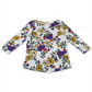 Blusa feminina com estampa floral Charter Club, branca, tamanho grande