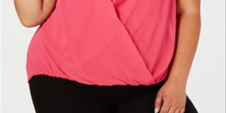 Blusa Alfani Plus Surplice Feminina Rosa Tamanho 0X