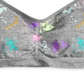 Maidenform Little &amp; Big Girl's Splatter Print Sutiã Crop Sem Costura Cinza Tamanho P