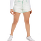 Shorts jeans desgastado infantil rosa da Celebrity, cor Minty Foam, tamanho 9