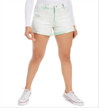 Celebrity Pink Junior's Distressed Denim Shorts Minty Foam Size 9