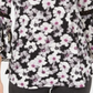 Blusa feminina Alfani com cordão embutido, preta, tamanho pequeno P
