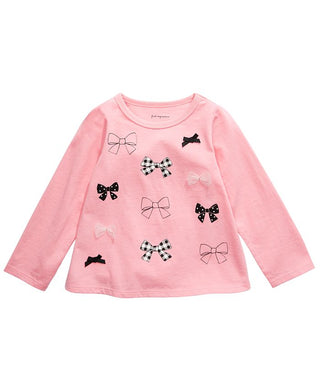 Top de laço para bebê First Impressions, rosa, tamanho 3-6 meses