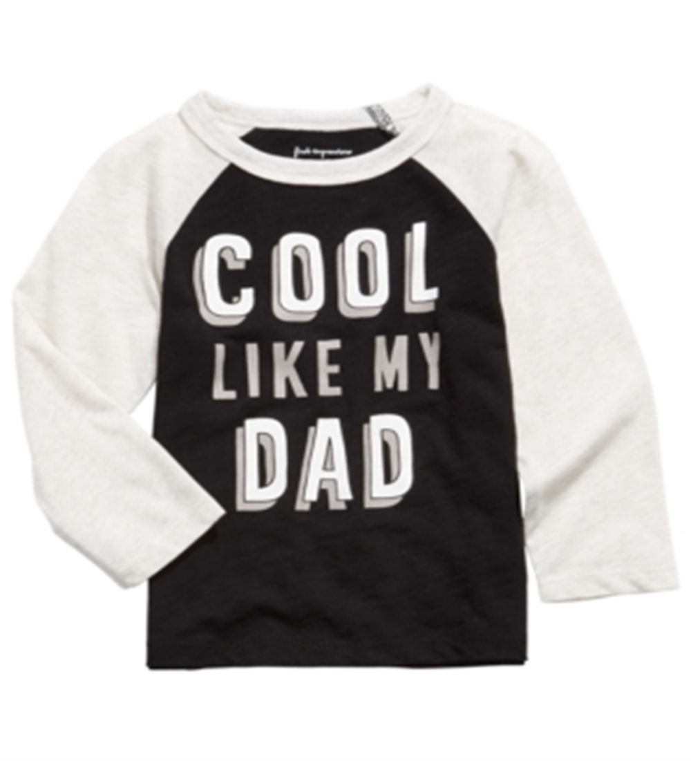 Camiseta de algodão com estampa bacana First Impressions para meninos, tamanho 3T, preta