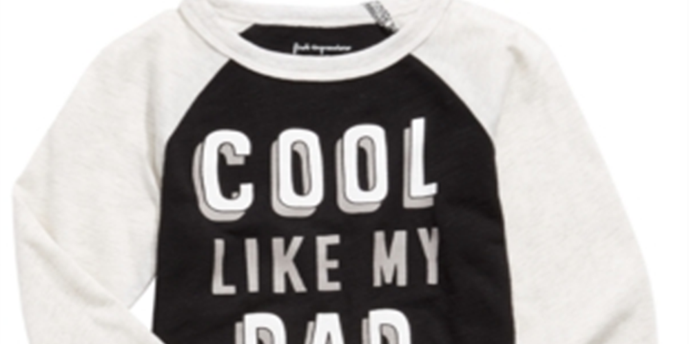 Camiseta de algodão com estampa bacana First Impressions para meninos, tamanho 3T, preta