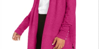 Cardigan feminino Charter Club com frente aberta, rosa, tamanho pequeno