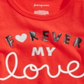 Camiseta de algodão estampada First Impressions Baby Girl's Forever, vermelha, tamanho 24 meses
