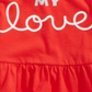 Camiseta de algodão estampada First Impressions Baby Girl's Forever, vermelha, tamanho 24 meses